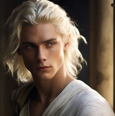 a man with blonde hair and blue eyes