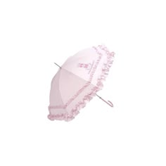 a pink umbrella with ruffles on it