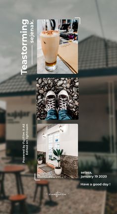 tea shop Creative Instagram Stories Design, Instagram Picture Quotes, Instagram Template Design