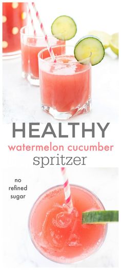 healthy watermelon cucumber spritzer recipe with nourishment