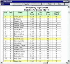 a table with numbers and times for events to be played in the next game on tv