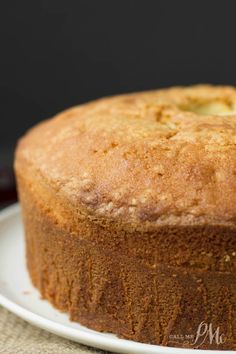 a close up of a cake on a plate