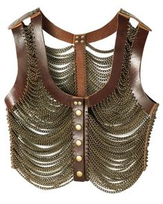 Brown Waistcoat, Armor Vest, Style Steampunk, Brown Vest, Leather Armor, Vest Waistcoat, Steampunk Clothing, Runway Trends, Fashion Sale