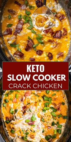 Enjoy the comforting flavors of a creamy cheese sauce with this Keto-Friendly Slow Cooker Chicken recipe! While not strictly Keto due to the cream cheese, this recipe offers a flavorful and satisfying option for those on a relaxed Keto approach. Keto Diet Crockpot Recipes, Keto Recipes Slow Cooker, Healthy Chicken Crockpot Recipes Keto, Low Carb Crockpot Meals Slow Cooker, Crockpot Paleo Chicken, Potluck Keto Recipes, Carnivore Diet Slow Cooker Recipes, Keto Meal For A Crowd, Keto Cracked Out Chicken Crockpot