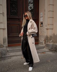 Made In, Duster Coat, Leather Pants, Camel, Trench Coat, Outfit Inspirations, Outfit Inspo, Pants, Leather