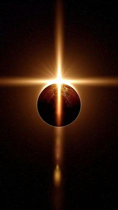 an image of the sun rising over earth