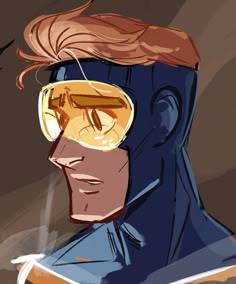 a drawing of a man with sunglasses on his face