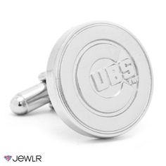 A true collectors item! Celebrate the legendary Chicago Cubs with these officially licensed MLB Silver Edition Cubs Cufflinks. These 3/4" cuffs feature an enamel finish on a silver plated backing and bullet back closure for style and convenience. Includes an official MLB gift box to complete this homerun set! Bring a piece of Chicago with you anywhere you go, or give the gift of Cubs pride to someone you know. Novelty Jewelry, Hammered Silver Jewelry, Silver Jewelry Diy, Silver Background, Mens Engagement, Shiny Silver, Chicago Cubs, Gift Collections, Mlb