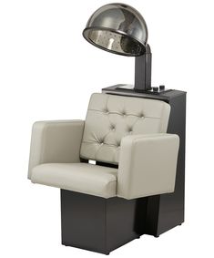 a chair with a lamp on top of it