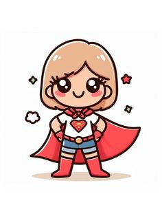 a cartoon girl dressed as a super hero