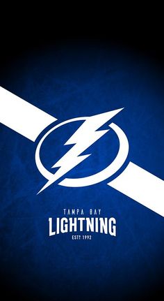 the tampa lightning logo on a blue background