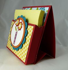 a close up of a card holder on a table