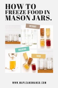 how to freeze food in mason jars without breaking them