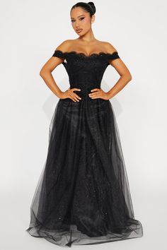 Available In Black And White. Glitter Tulle Ball Gown Embellished Top Off Shoulder Full Skirt Bra Cups Hidden Back Zipper Lined No Stretch Disclaimer: Glitter Will Transfer Due To Glitter Application. Shell/ Lining: 100% Polyester Imported | Splendid Ball Night Gown Dress in Black size Medium by Fashion Nova Black Sequin Dress For Homecoming And Prom Season, Black Sequin Dress For Homecoming And Prom, Black Embellished Tulle Gown, Black Glitter Dress For Prom, Black Sequin Dress For Prom Holiday, Black Sequin Holiday Dress For Prom, Black Sequin Holiday Prom Dress, Holiday Prom Dresses In Glitter Tulle, Black Floor-length Evening Dress For Homecoming