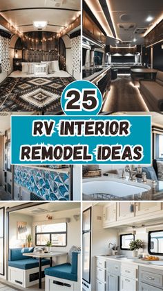 rv interior remodel ideas that are easy to do in the kitchen and living room