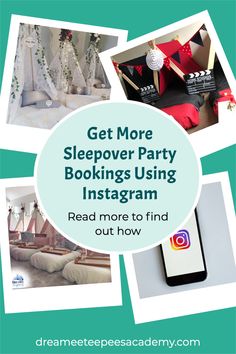 the words get more sleepover party books using instagram read more to find out now