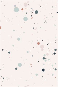 an abstract background with circles and dots in pink, blue, green, black and white