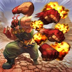 an image of a cartoon character with fire coming out of his hands