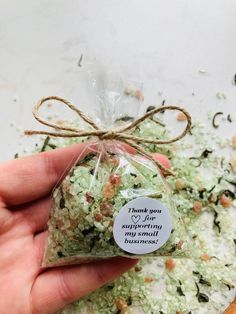 "10pcs green eucalyptus bath salt favors, Wedding shower gifts, Personalized thank you mini presents, From my shower to yours party favors Embellish your wedding table or bridal shower party with green tea eucalyptus bath salt favors with your personalized text. These miniature bath salt bags are an exquisite gift for wedding and baby shower guests, or bridal shower party thank you gift favors. Details: each bag weights 1,4 oz (40g) and measures for bags approx. 2,7 x 4\" (7x10cm). You will rece Cheap Thank You Gifts Hand Soap, Soap Thank You Gifts, Cheap Thank You Gifts Hand Santizer, Baby Shower Party Favors Bath Soaks, Nature Gifts Thank You, Wedding Shower Door Prize Gifts, Bridal Shower Favors Bath Soaks, Bath Soak Party Favor, Sip And See Thank You Gifts