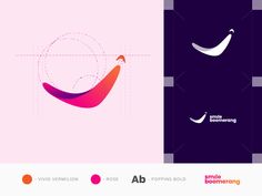 the logo for an upcoming fashion brand is shown in two different colors, one purple and one