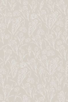 an image of a white flower pattern on a beige wallpaper textured with flowers