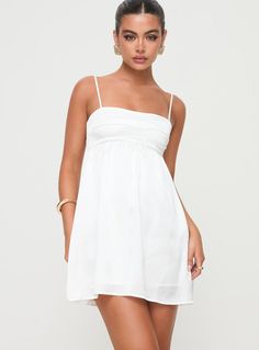 Ortega Mini Dress White Petite