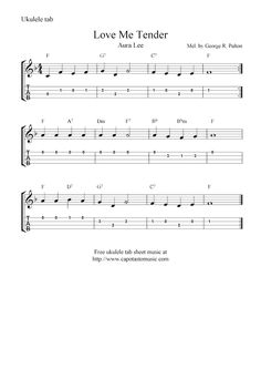 love me tender sheet music for guitar