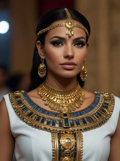 Ancient Egypt Fashion Queens, Egyptian Style Clothes, Egyptian Clothing Women, Egyptian Princess Costume, Egyptian Women Modern, Egyptian Jewelry Ancient, Egypt Clothes, Egypt Clothing, Cleopatra Art