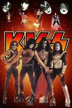 the kiss band poster with their name on it