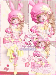 Dti Pink Outfit Theme, My Melody Outfit, Harajuku Outfit, Sanrio Outfits, Vip Dress, Outfits Hacks, Dress Impress, Dti Hacks, Charmmy Kitty