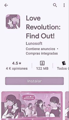 an advertisement for love revolution find out on the app store's website, which is showing