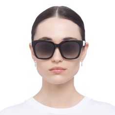 Gucci Women's Gg1338sk Black Cat-eye Sunglasses Aesthetic Clean, Edgy Aesthetic, Green Oval, Le Specs, Rectangle Sunglasses, Oval Sunglasses