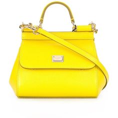 Dolce & Gabbana Miss Sicily Small Bag (€880) ❤ liked on Polyvore featuring bags, handbags, tote bags, yellow, tote handbags, yellow tote handbag, yellow tote, yellow handbags and dolce gabbana tote Luxury Yellow Satchel For Everyday Use, Designer Yellow Satchel For Everyday, Designer Yellow Satchel With Handles, Luxury Yellow Kate Spade Bag, Yellow Tote Bag, Dolce And Gabbana Handbags, Dolce And Gabbana Handbags Dolce&gabbana, Leather Tote Purse, Genuine Leather Totes