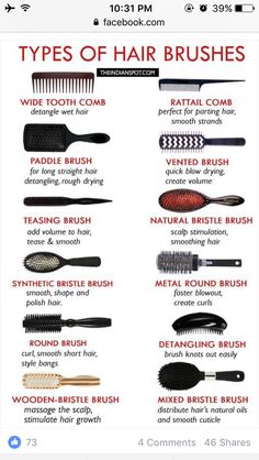 Types Of Hair Brushes, Hair Braid Diy, Teasing Brush, Parting Hair, Best Hair Brush, Stylist Tips, Polished Hair, Hair Growing