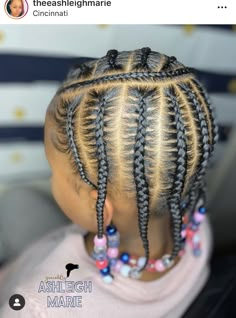 Toddler Braided Hairstyles Black Baby Girls, Toddler Braids African American, Kids Hairstyles Black, Toddler Braid Styles, Easy Kids Hairstyles, Braided Hairstyles Black, Natural Braid Styles, Girls Braided Hairstyles Kids, Kids Cornrow Hairstyles