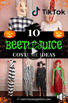 ▷ ▷Get ready for a creepy-cool Halloween with the best Beetlejuice costumes! From DIY Beetlejuice costumes to iconic character outfits...ese ideas will make your Halloween memorable...? Beetlejuice Couple Costume, Beetlejuice Costumes, Diy Beetlejuice, Beetlejuice Outfits, Beetlejuice Dress, Beetlejuice Characters, Beetlejuice Halloween Costume, Karneval Diy