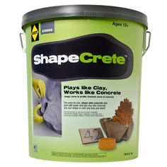 a can of shapecrete plays like clay, works like concrete and is ready to use