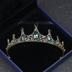 Season:All Seasons; Quantity:2; Type:party decoration,Hats Headwear; Occasion:Party,Festival; Material:Alloy; Features:Easy Carrying,Easy to Use; Package Dimensions:30.030.03.0; Listing Date:03/30/2023; Size:/ Medieval Tiara, Crystal Bridal Headband, Bronze Wedding, Smaragd Ring, Crown For Women, Gold Tiara, Bride Headpiece, Crystal Headpiece, Princess Tiara