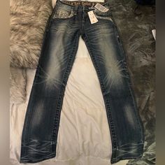 Brand New Rock Revival Jeans With Tags Size 30/32 Slim Straight Cute Everyday Outfits For School, 2000s Men, Rock Revival Jeans, New Rock, Cute Jeans, Jeans Rock, Slim Straight Jeans, Cute Everyday Outfits, Rock Revival