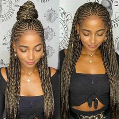 Cornrow And Single Braids Hairstyles, Zig Zag Fulani Braids With Curls, Shaved Side Braids, Funali Braids Styles, Vacation Cornrows, Blonde Fulani Braids, Cornrows Braids For Black Women, Look Rose, Braided Hairstyles For Black Women Cornrows