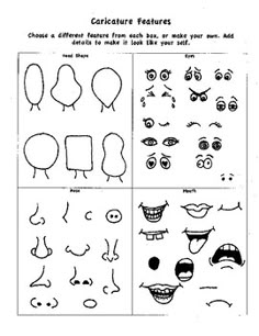 an image of cartoon faces that are drawn in different styles and sizes, including the eyes