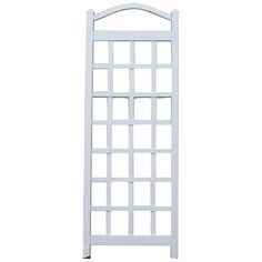 a white wooden trellis on a white background