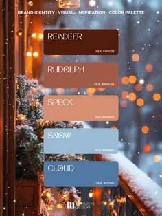 the color scheme for winter is shown in this image