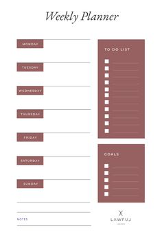 a printable weekly planner is shown in red and white with the words,'weekly planner to do list '