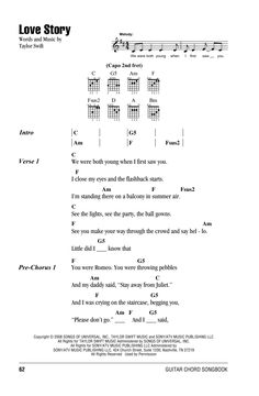 love story sheet music for guitar chords