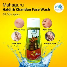 Mahaguru Haldi & Chandan Face Wash For All Skin Types International Marketing, All Skin Types, Skin Types, Marketing, Skin