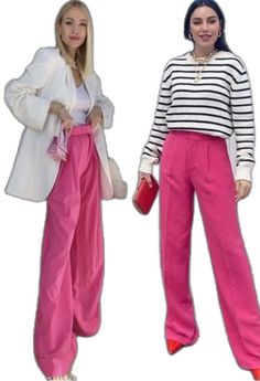 Formal Pink Summer Bottoms, Pink Formal Bottoms For Summer, Formal Pink Bottoms For Summer, Tailored Pink Pants For Summer, Tailored Pink Summer Bottoms, Tailored Pink Summer Pants, Pink Pants For Fall, Feminine Summer Formal Pants, Feminine Formal Summer Pants