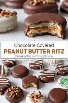 chocolate covered peanut butter ritz cookies on a plate