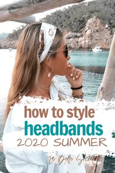 Fabric Headbands Hairstyles, Boho Chic Headbands, Summer Headband Hairstyles, Hair Bands How To Wear, How To Wear Boho Headband, How To Wear A Headband With Hair Down, How To Wear Headbands With Long, How To Wear A Headband With Long Hair, Boho Bandeau Hairstyles