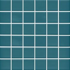 a blue tiled wall with white squares on it and the bottom half is shown in square shape